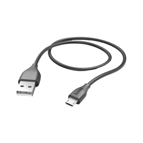كابل شحن ونقل بيانات هاما من USB فئة A إلى مايكرو USB، بطول 1.4 متر، اسود -173610