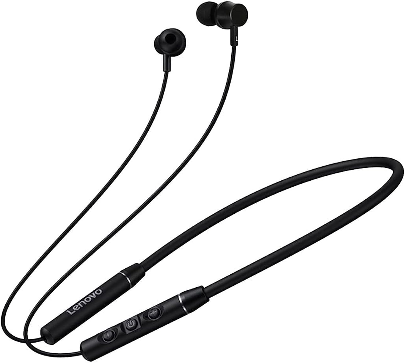 Lenovo In-Ear Wireless Magnetic Earphones with Microphone, Black- QE03