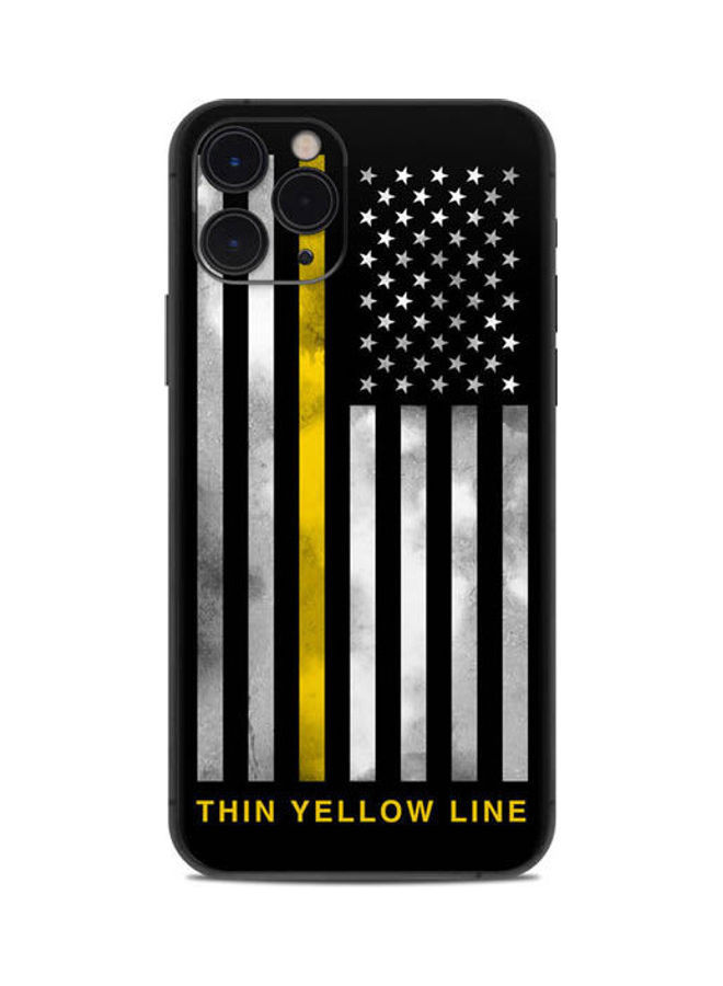Thin Yellow Line Skin For Apple Iphone 11 Pro