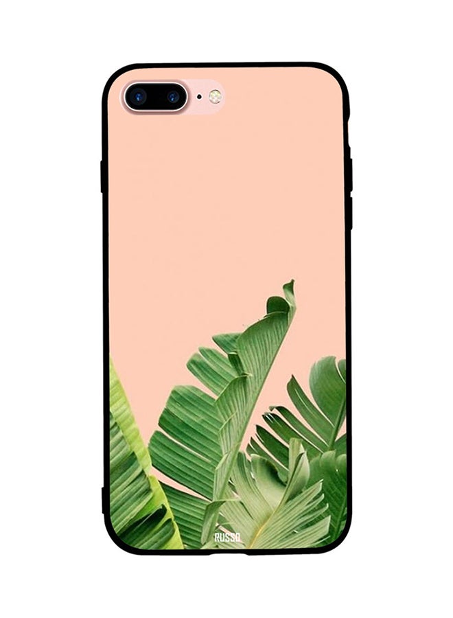 Banana Leaf on Pink Background Printed Back Cover for Apple iPhone 8 Plus