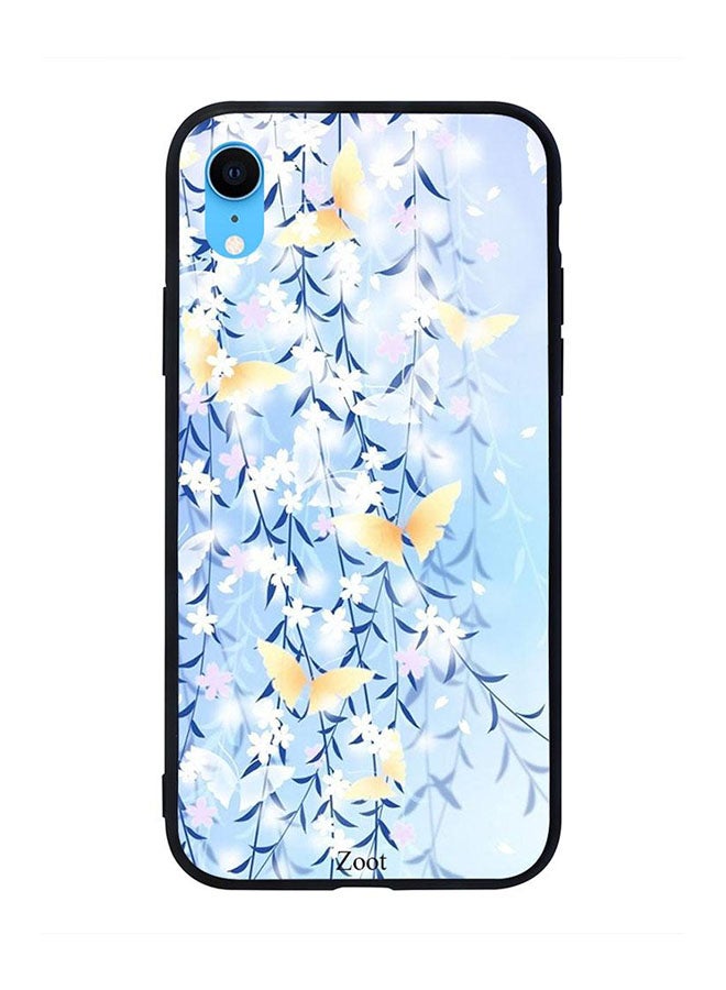 Blue Yellow Butterflies Printed Back Cover for Apple iPhone XR