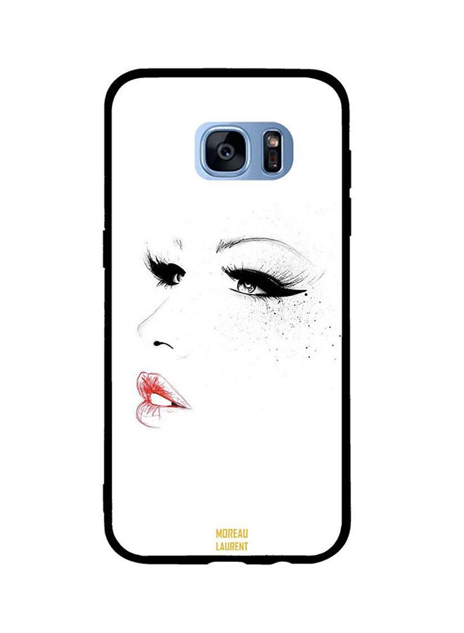 Moreau Laurent Girl Side Look Printed TPU Back Cover For Samsung Galaxy S7 Edge