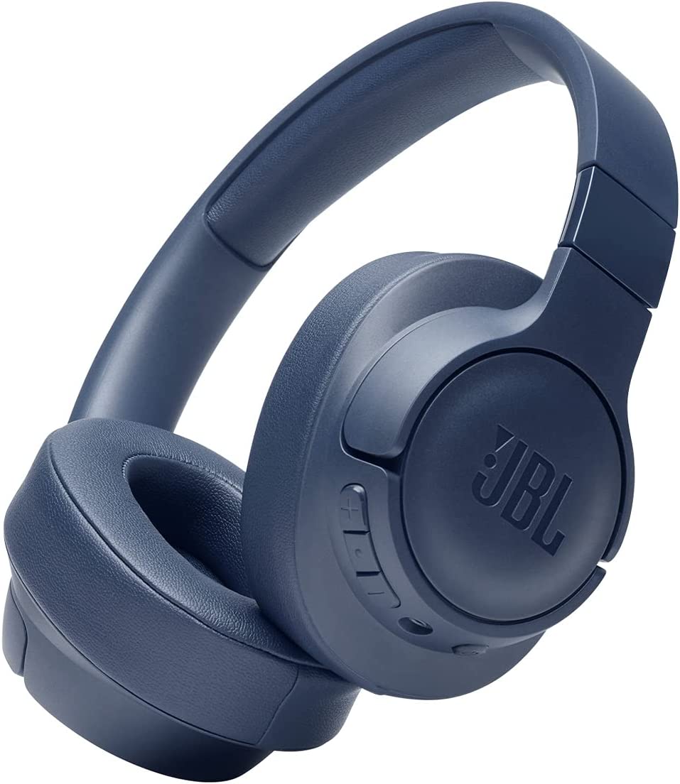 JBL Tune 710 Bluetooth Over Ear Headphones with Microphone, Blue - JBLT710BTBLU