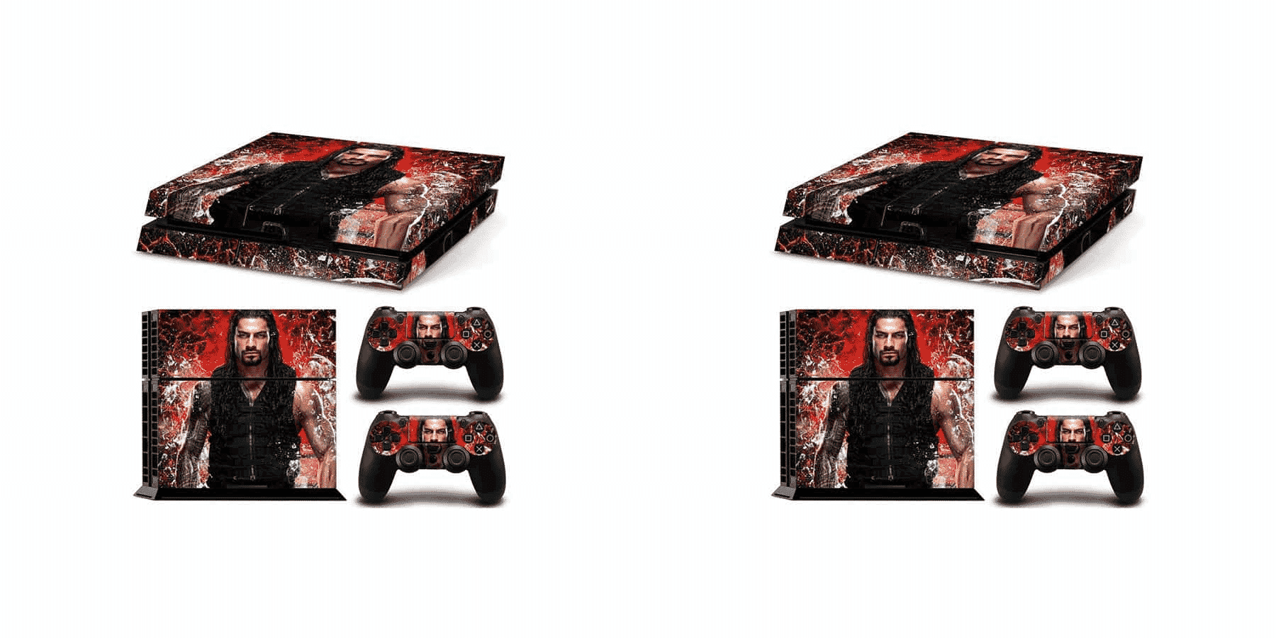 Set of 2 Roman Reigns Printed Sticker for PlayStation 4 - 3 Piece