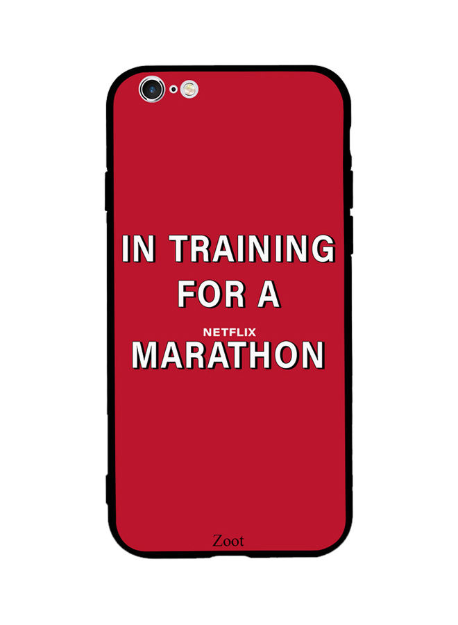 جراب ظهر بطبعة عبارة In Training For A Netflix Marathon لابل ايفون 6 بلس