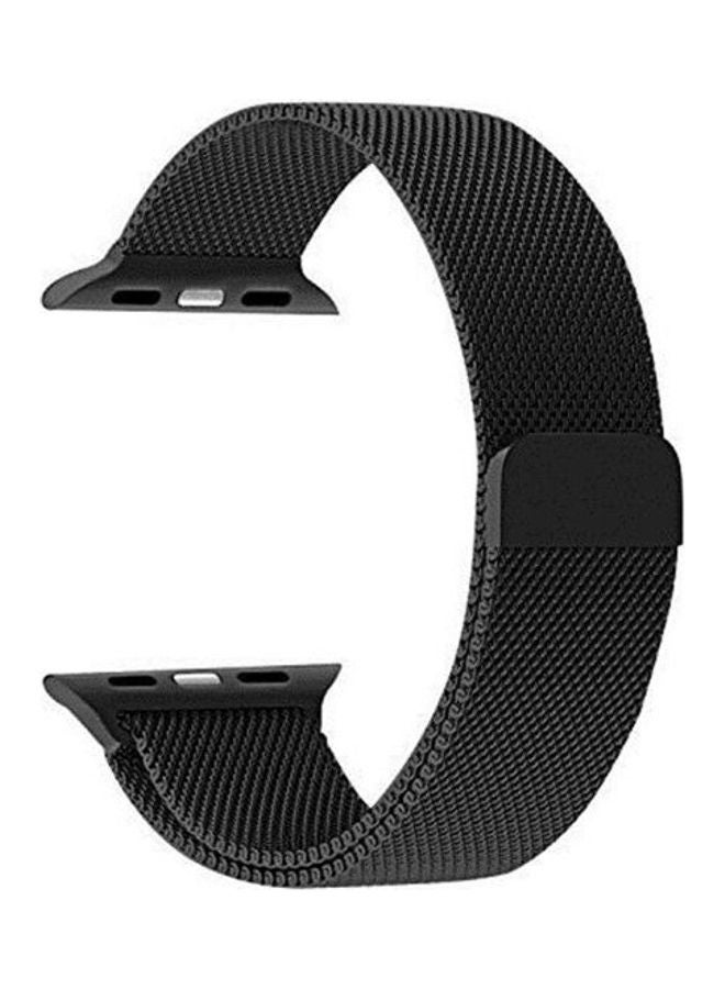 Stainless Steel Smart Watch Strap For Apple Watch Series 1, 2, 3, 4, 42 mm, 44 mm - Black