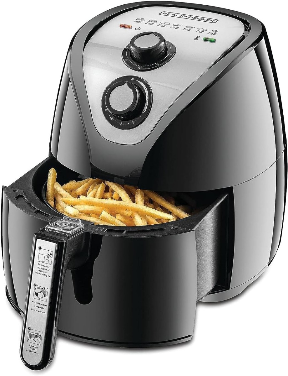 Black+Decker Air Fryer, 2.5 Liters, 1500 W, Black- ‎AF200-B5