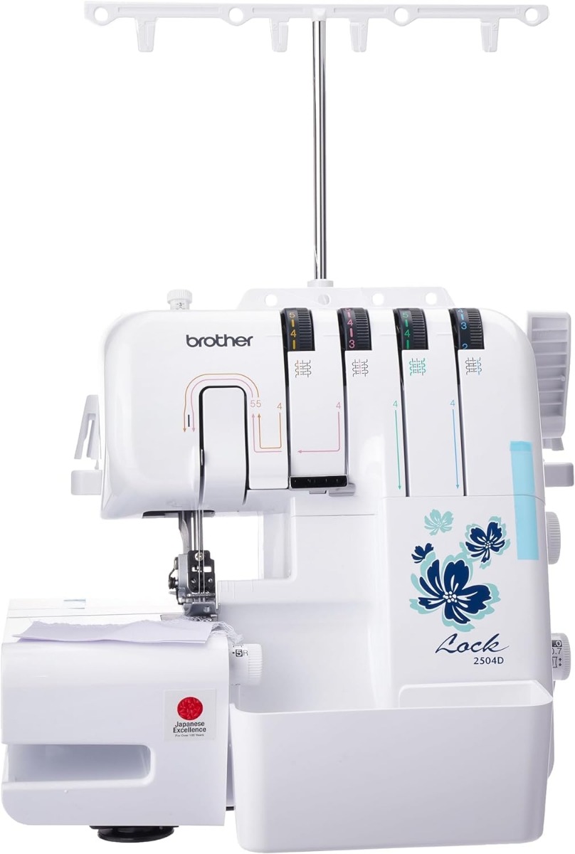 Brother Lock Electric Sewing Machine, White - 2504D