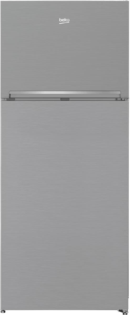 Beko Freestanding Refrigerator, No Frost, 2 Doors, 430 Litres, Inverter Motor, Silver - RDNE430K02DXI