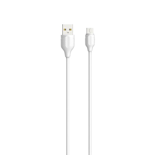 LDNIO USB-A to Micro USB Charging Cable, 1 Meter, 2.1A, White - LS371