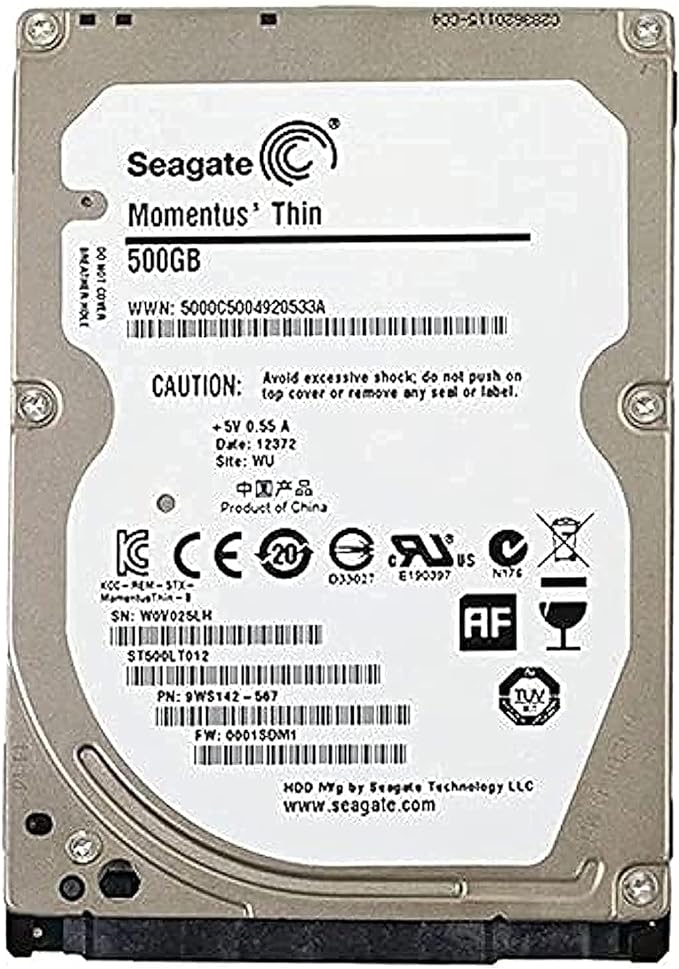 Seagate Internal HDD, 500GB, Silver - ST500LT012