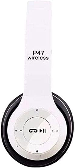 P47 On-Ear Wireless Headphone with Microphone - White