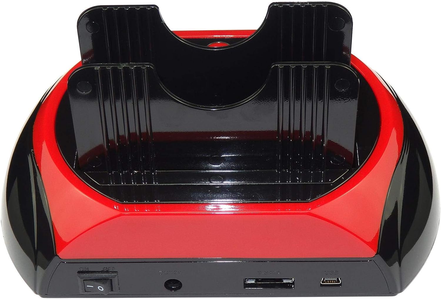 Xtech All in One IDE SATA Dual Hard Drive Docking Station and Card Reader - Black and Red