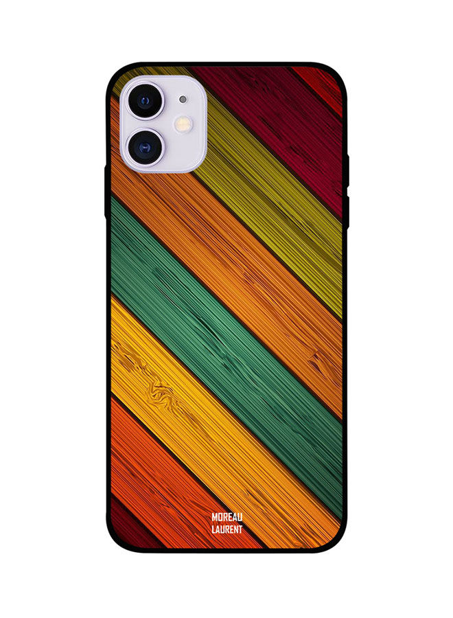 Colorful Multicolor Cross Wooden Pattern Printed Back Cover for Apple iPhone 11