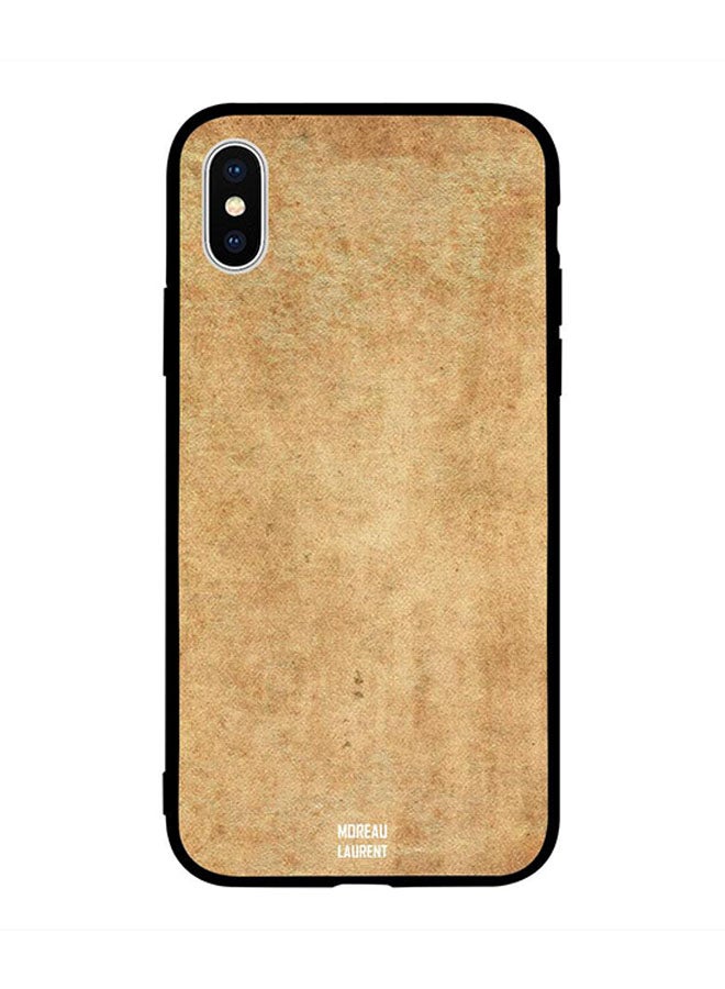 Vintage Brown Pattern Printed Back Cover for Apple iPhone X