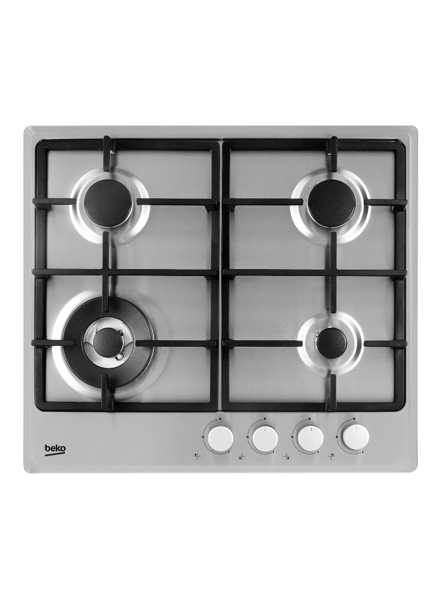 Beko Gas Built-In Hob, 4 Burners, Stainless Steel - HIAW 64225 SX