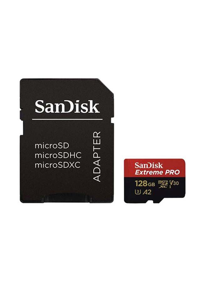 كارت ذاكرة ميكرو SDXC ومحول ريسكيو برو ديلوكس سانديسك اكستريم برو، 170 ميجابايت في الثانية، 128 جيجا