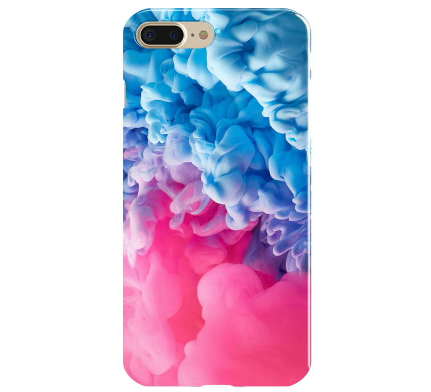 Covery Pink and Blue Smoke Pattern Back Cover for Apple Iphone 8 Plus