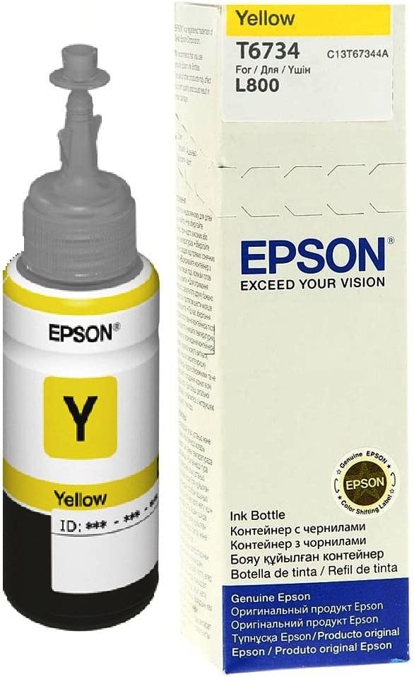Epson EcoTank Ink Bottle, 70ml, Yellow - T6734