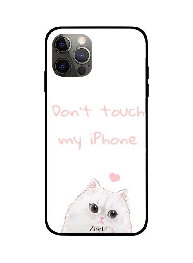 جراب ظهر بطبعة عبارة Don'T Touch My Iphone لابل ايفون 12 برو ماكس
