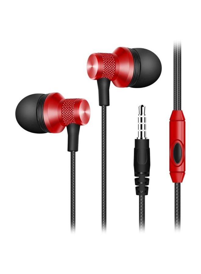 In-Ear Wired Earphones- Black and Red