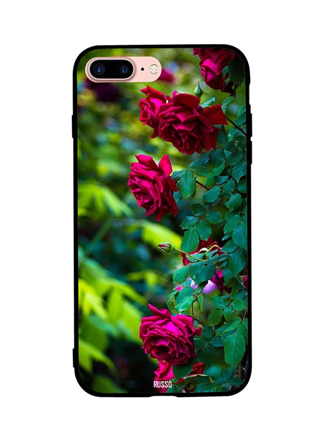 Red Rose Flower Printed Back Cover for Apple iPhone 8 Plus