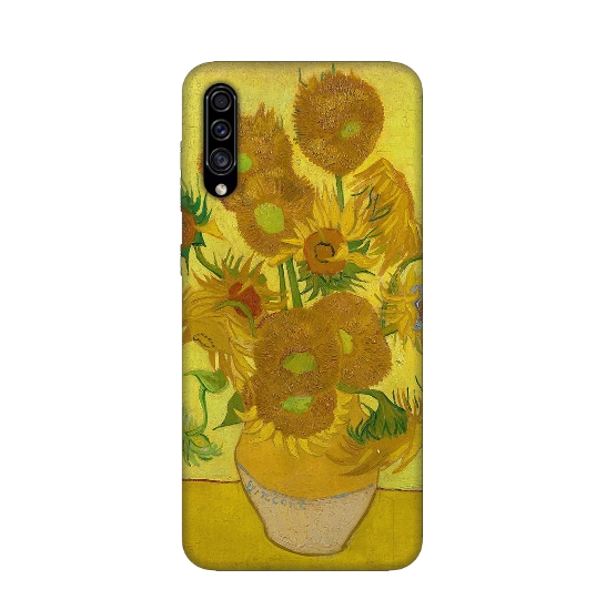 Silicone Van Flower Pattern Back Cover For Samsung A30s