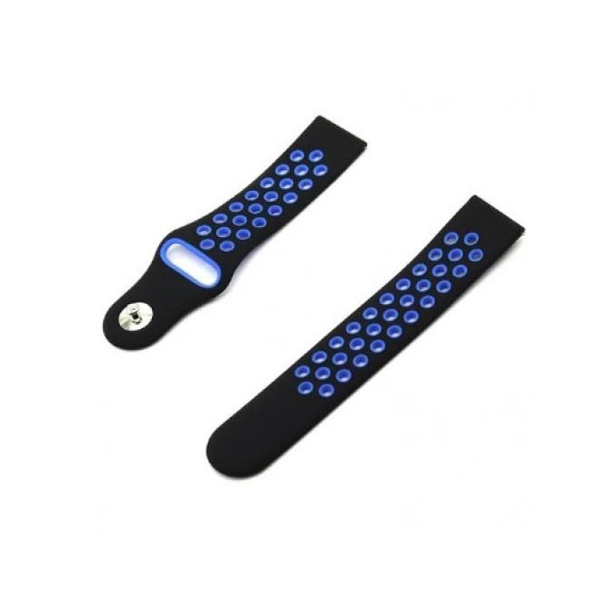 Silicone Strap For Xiaomi Watch S1, S1 Active, Mi Watch, 22 mm - Black and Blue