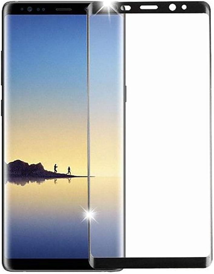 Glass Screen Protector for Samsung Galaxy Note 8 - Transparent with Black Frame