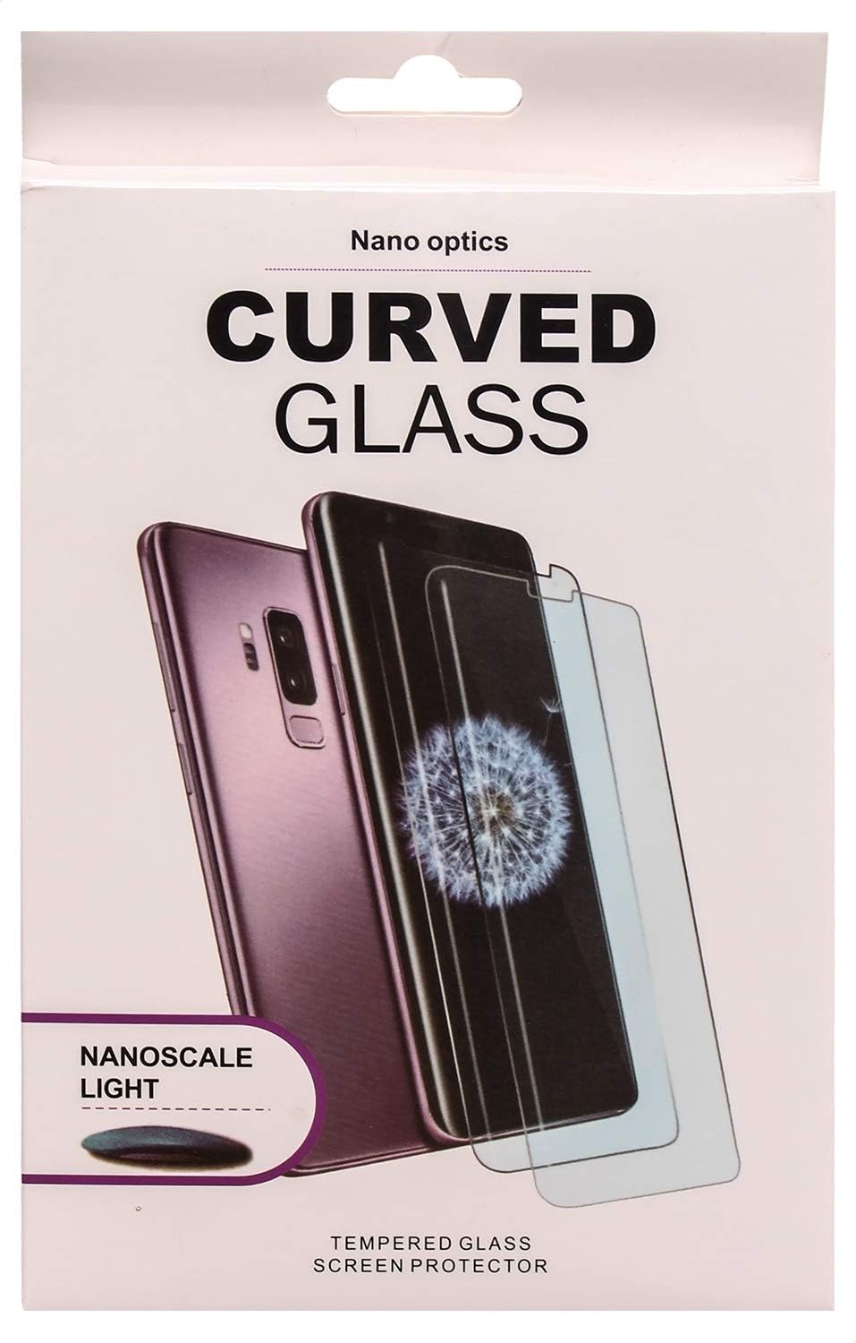 شاشة حماية زجاج منحنية لسامسونج جالكسي S9 - شفاف