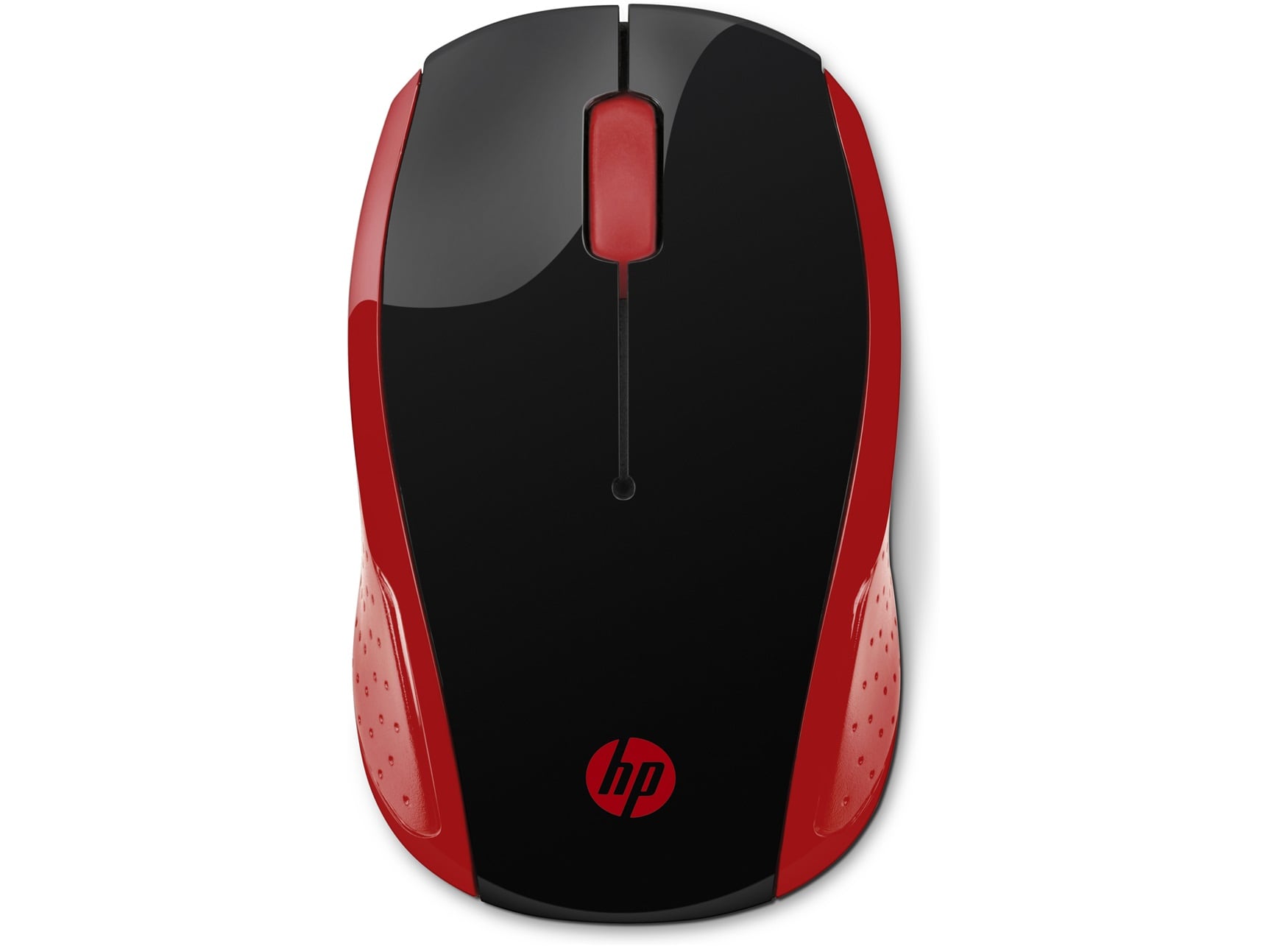 HP 200 Optical Wireless Mouse, 1000 DPI, Black and Red - 2HU82AA-ABB