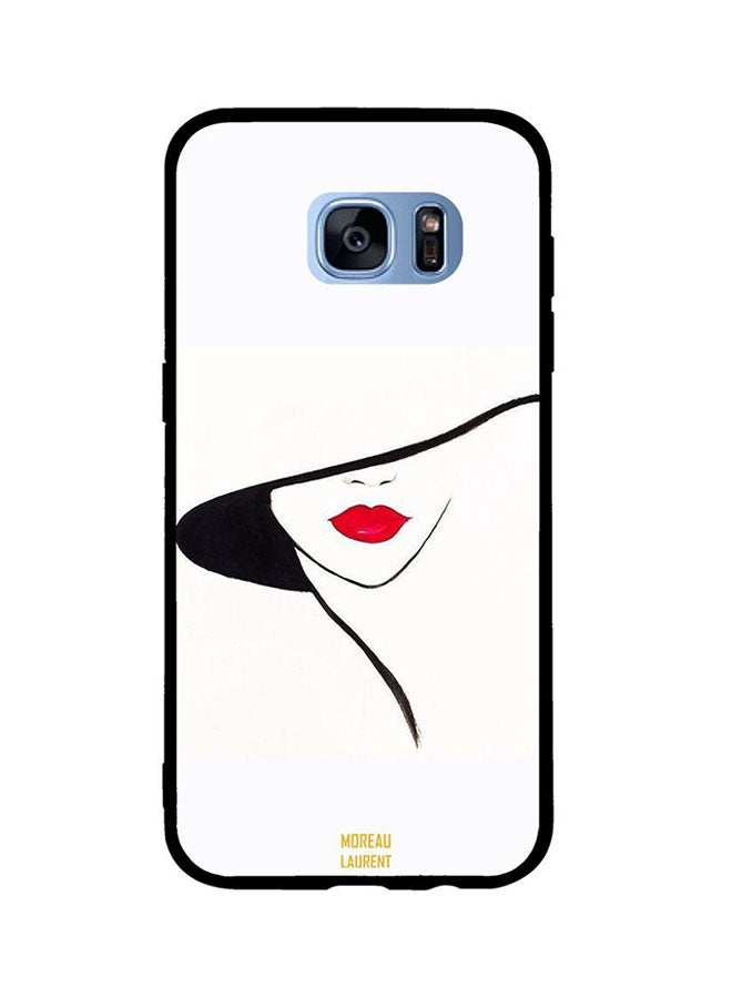 Moreau Laurent Red Lips And Hat Printed TPU Back Cover For Samsung Galaxy S7 Edge