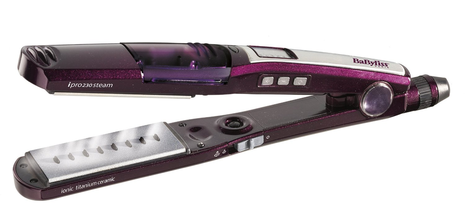 Babyliss iPro 230 Steam Wet & Dry Hair Straightener, Multicolor - ST395