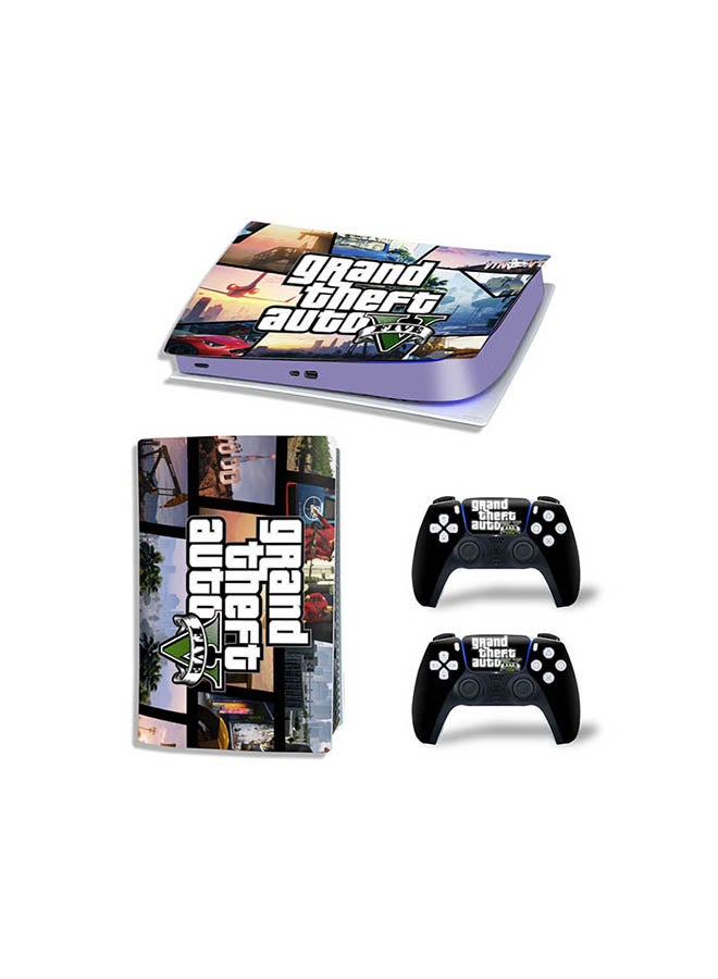 ملصق ذراع وجهاز تحكم بطبعة عبارة Grand Theft Auto لبلايستيشن 5 اصدار ديجيتال