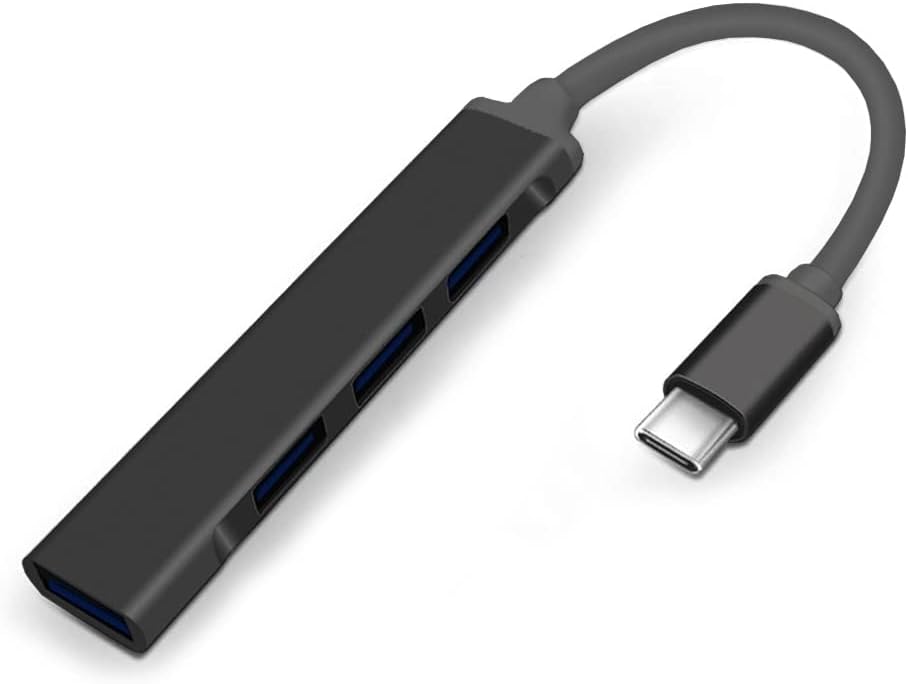 موزع محول USB فئة C الى USB لوكسيز 4 في 1 - اسود