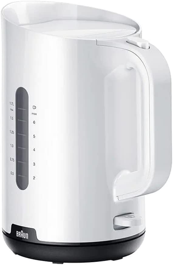 Braun Electric Water Kettle, 1.7 Liters, 2200 Watt, White - WK1100WH