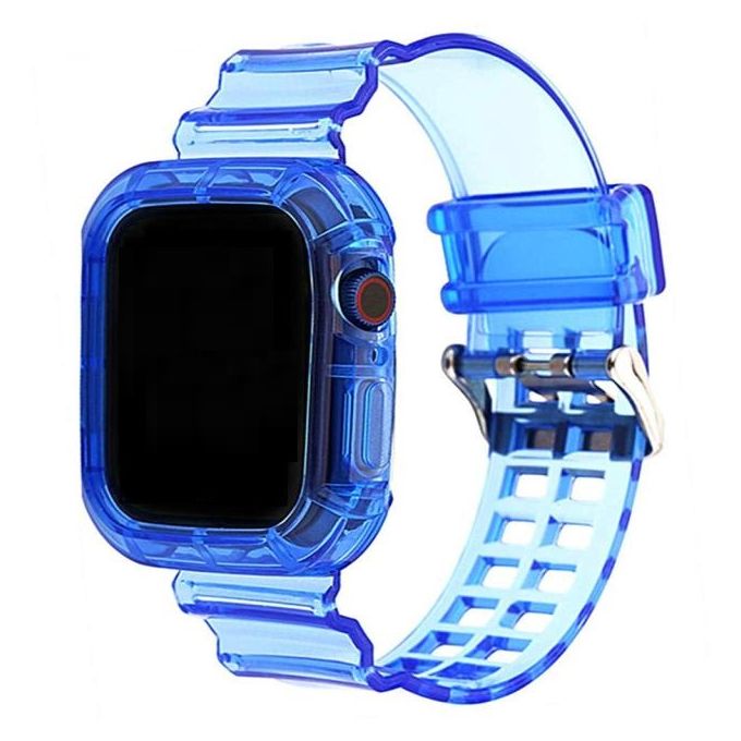 Rubber Replacement Strap for Apple Watch Series 7, 45mm - Blue