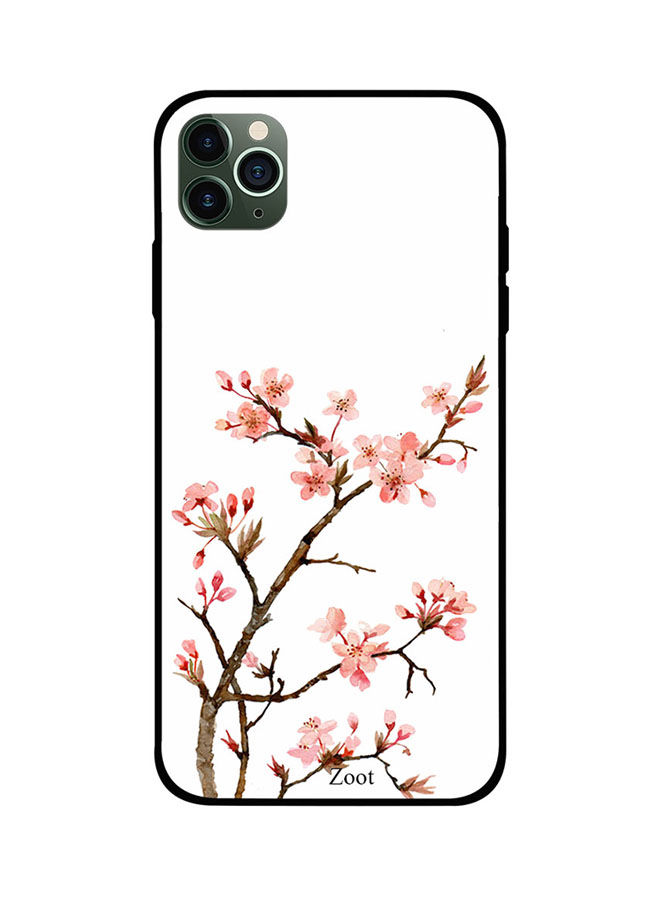 Pink Leaves Printed Back Cover for Apple iPhone 11 Pro Max