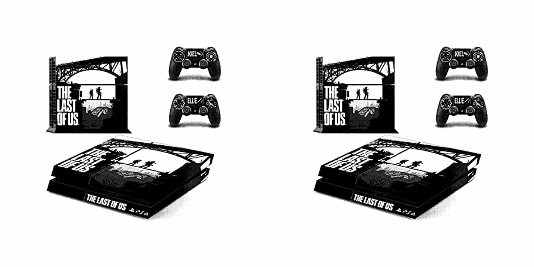 مجموعة من 2 لاصقة بتصميم The Last Of Us لجهاز سوني بلايستيشن 4 وأذرع التحكم