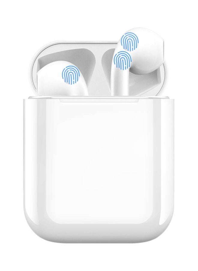 i12 TWS Bluetooth In Ear Earbuds with Charging Case, White - PA4767