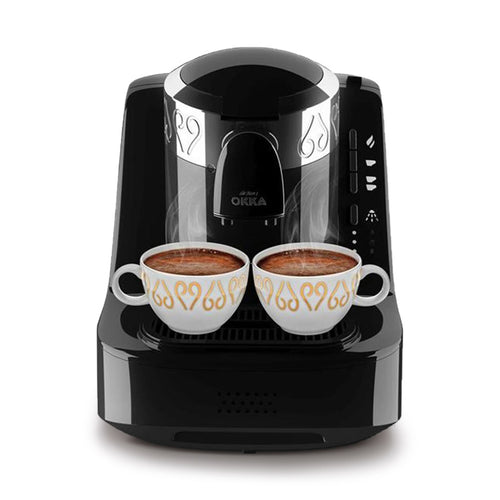 ماكينة قهوة تركي ارزوم اوكا، 800 مل، 1600 وات، اسود وكروم- OK002
