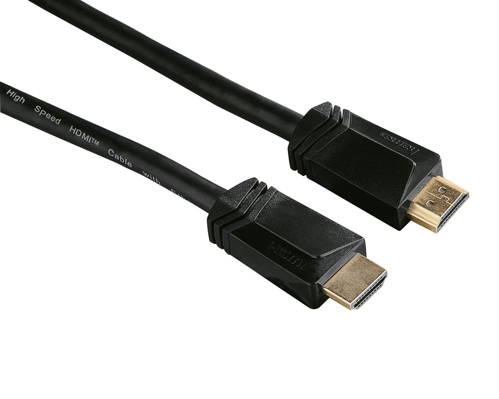 Hama HDMI Cable with Ethernet, 3 Meters, Black - 122105