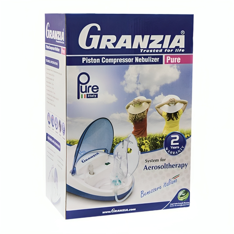 Granzia Piston Compressor Nebulizer - White and Blue