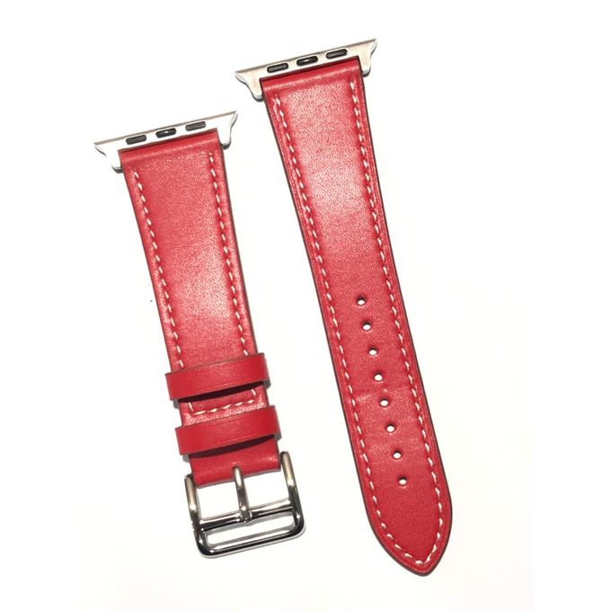 VPG Leather Strap for Apple Watch Series 8 41mm - Red
