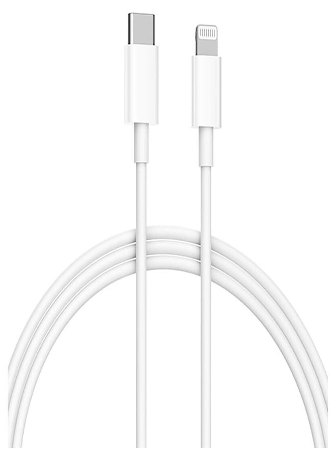 Type C to Lightning Cable, 1 Meter - White