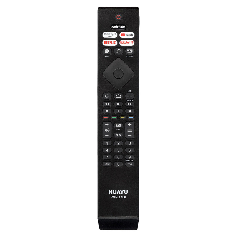 Huayu Remote Control for Philips TVs, Black - RM-l1760