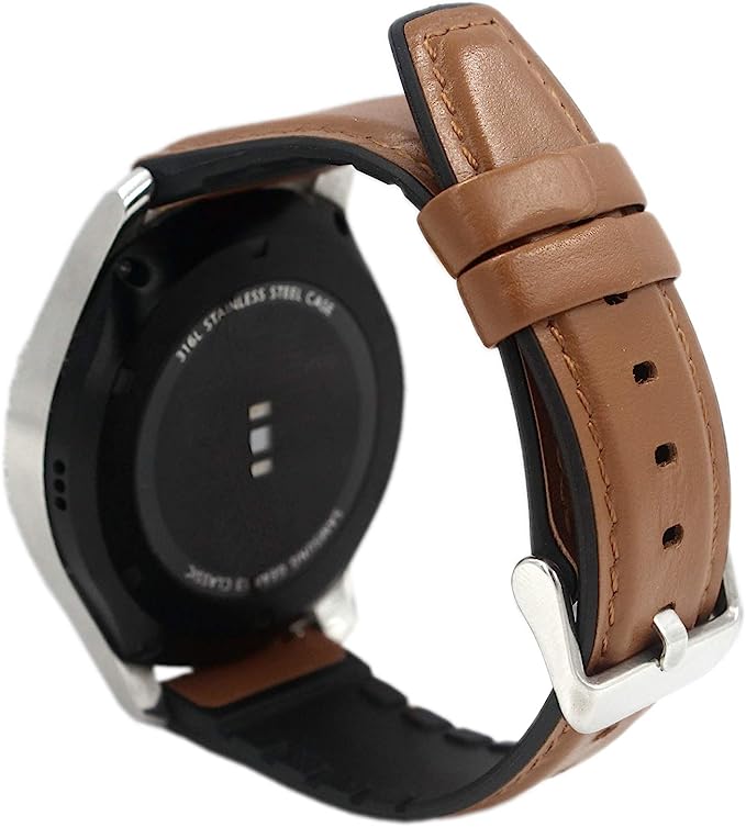 KOMI Watchband Compatible with Samsung Galaxy Watch 46mm Bands 22mm Silicone Leather Replacement Strap for Galaxy Watch 3 45mm 46mm S3 Classic and Frontier Huawei GT 2 Pro GT 2e GT Active Best price i...