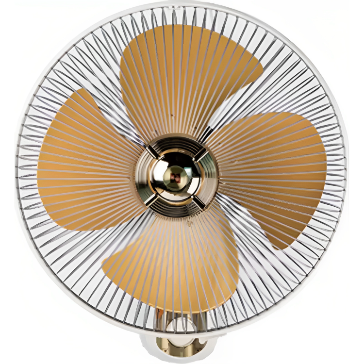 Maxel Wall Fan With Remote Control, 16 Inches, White and Gold - MF-440RW
