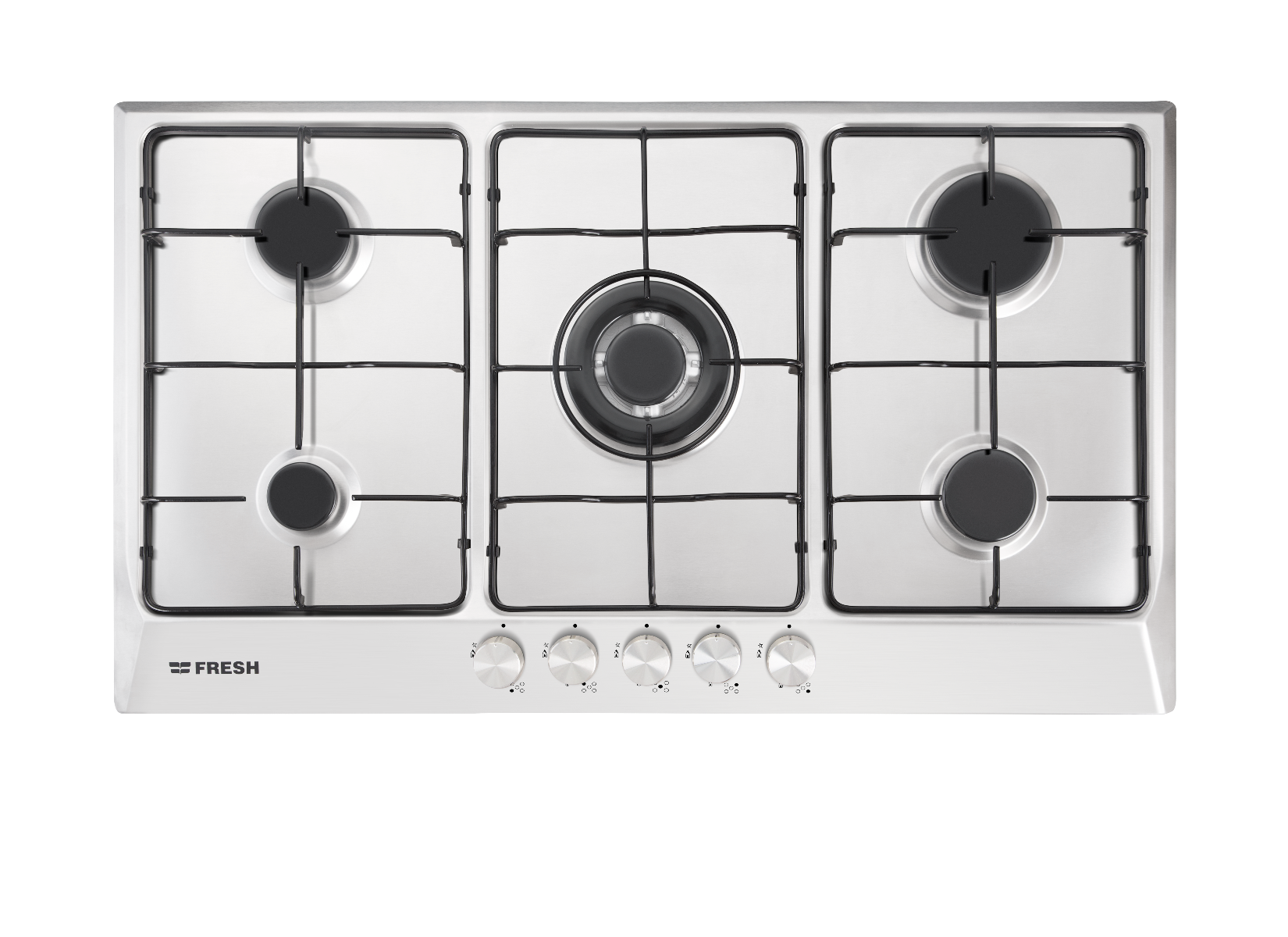 Fresh Built-In Gas Hob, 5 Burners, Silver - 8866