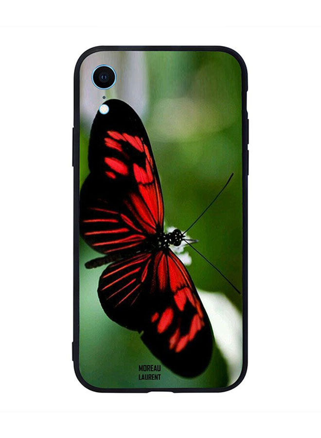 Black and Red Beautiful Butterfly Printed Back Cover for Apple iPhone XR